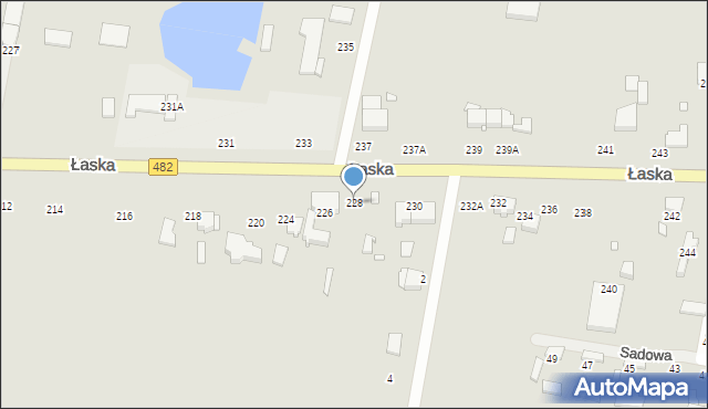 Zduńska Wola, Łaska, 228, mapa Zduńska Wola