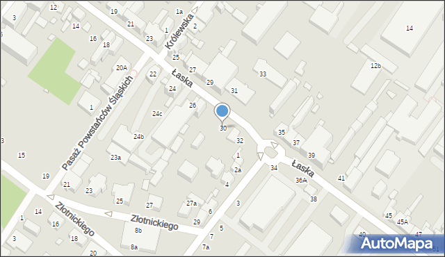 Zduńska Wola, Łaska, 30, mapa Zduńska Wola