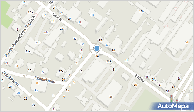 Zduńska Wola, Łaska, 34, mapa Zduńska Wola