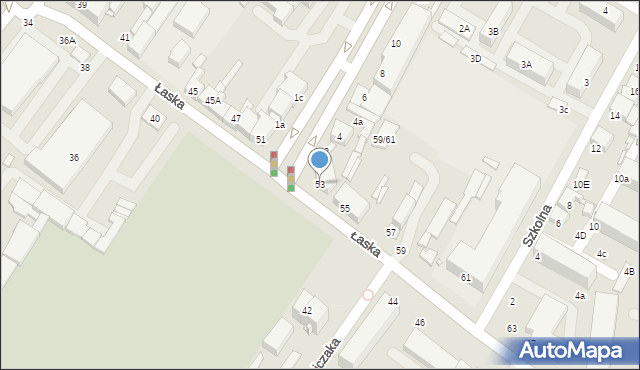 Zduńska Wola, Łaska, 53, mapa Zduńska Wola