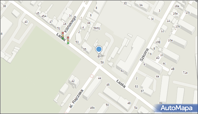 Zduńska Wola, Łaska, 57, mapa Zduńska Wola