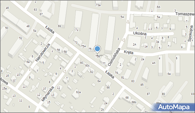 Zduńska Wola, Łaska, 75b, mapa Zduńska Wola