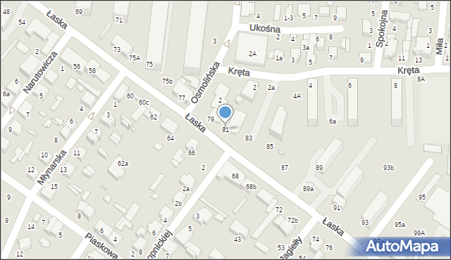 Zduńska Wola, Łaska, 81, mapa Zduńska Wola