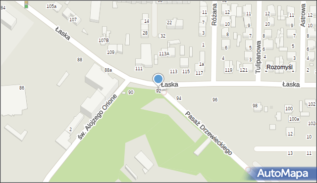 Zduńska Wola, Łaska, 92, mapa Zduńska Wola
