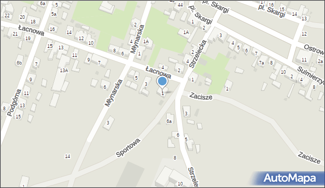 Zduny, Łacnowa, 1, mapa Zduny