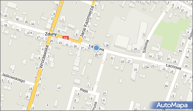 Zduny, Łacnowa, 33, mapa Zduny