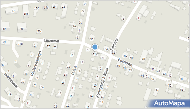 Zduny, Łacnowa, 71a, mapa Zduny