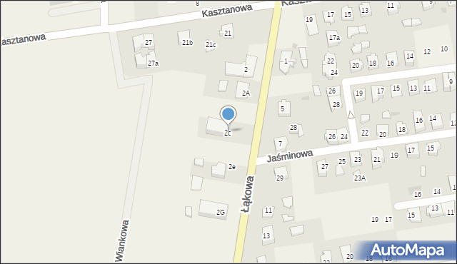 Żelistrzewo, Łąkowa, 2c, mapa Żelistrzewo