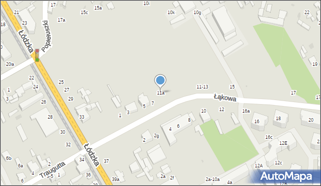 Zgierz, Łąkowa, 11a, mapa Zgierz
