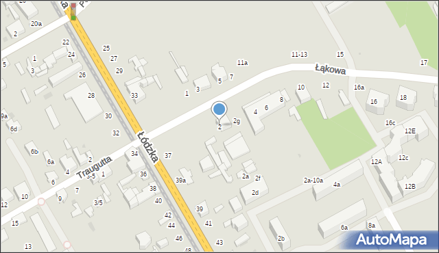 Zgierz, Łąkowa, 2, mapa Zgierz