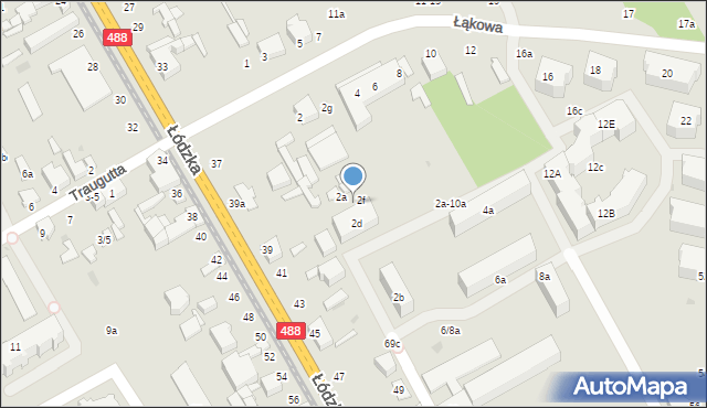 Zgierz, Łąkowa, 2e, mapa Zgierz