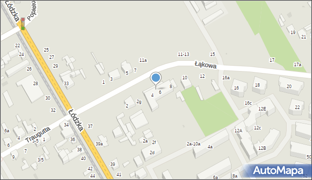 Zgierz, Łąkowa, 4-8, mapa Zgierz