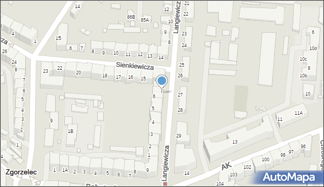 Zgorzelec, Langiewicza Mariana, gen., 99, mapa Zgorzelec