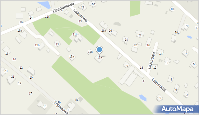 Żółtańce-Kolonia, Lazurowa, 11a, mapa Żółtańce-Kolonia