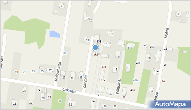 Żółwin, Łąkowa, 35a, mapa Żółwin