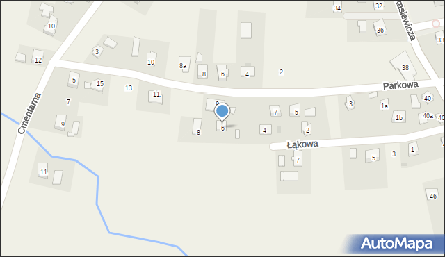 Zręcin, Łąkowa, 6, mapa Zręcin