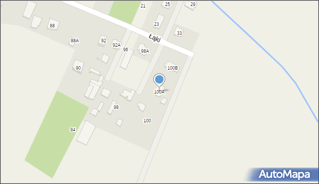 Żukówka, Łąki, 100A, mapa Żukówka