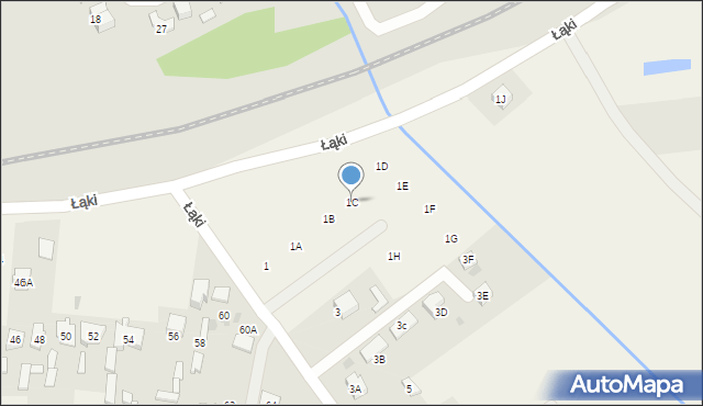 Żukówka, Łąki, 1C, mapa Żukówka