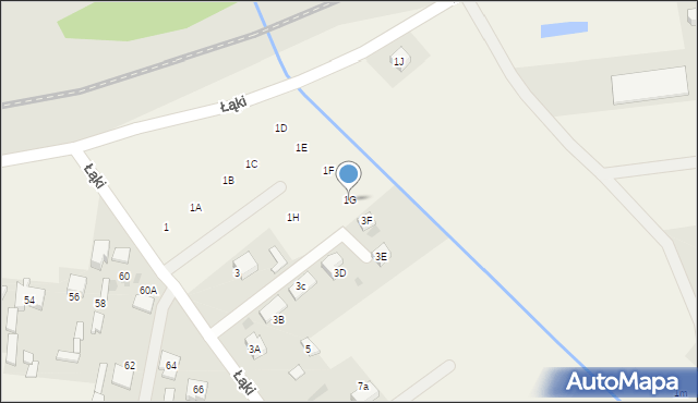Żukówka, Łąki, 1G, mapa Żukówka