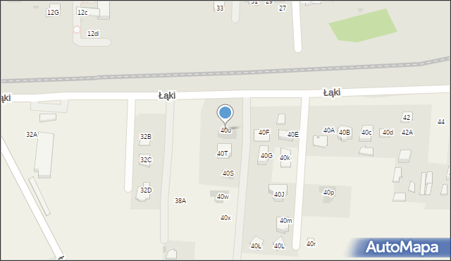 Żukówka, Łąki, 40u, mapa Żukówka