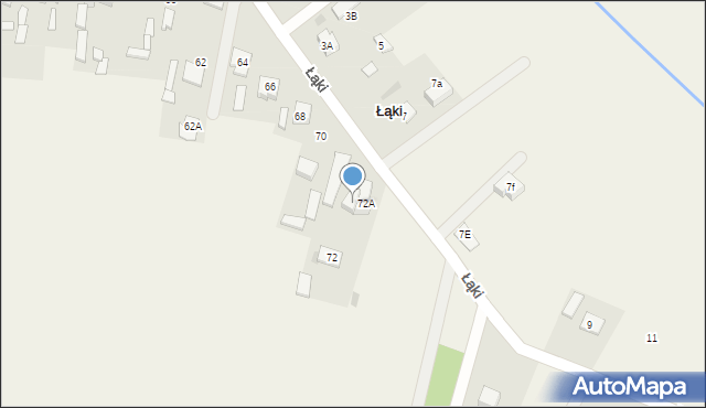 Żukówka, Łąki, 72b, mapa Żukówka