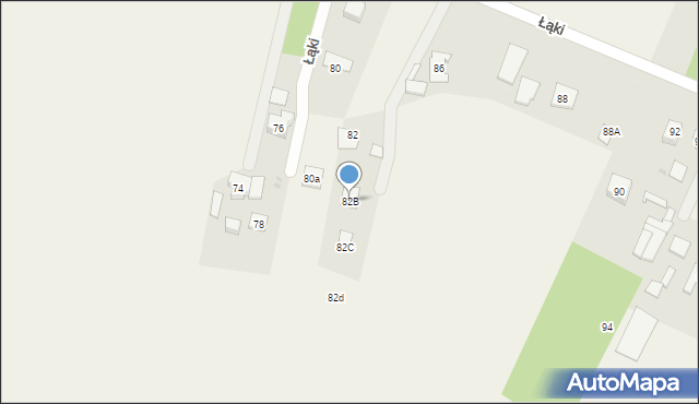Żukówka, Łąki, 82B, mapa Żukówka