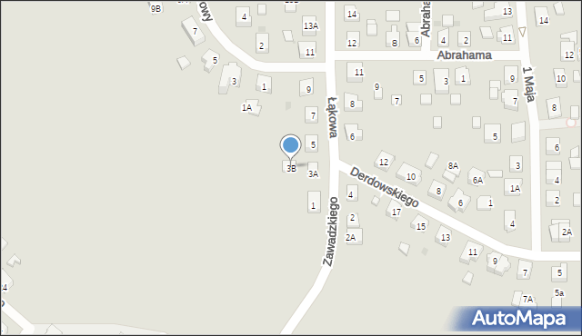 Żukowo, Łąkowa, 3B, mapa Żukowo