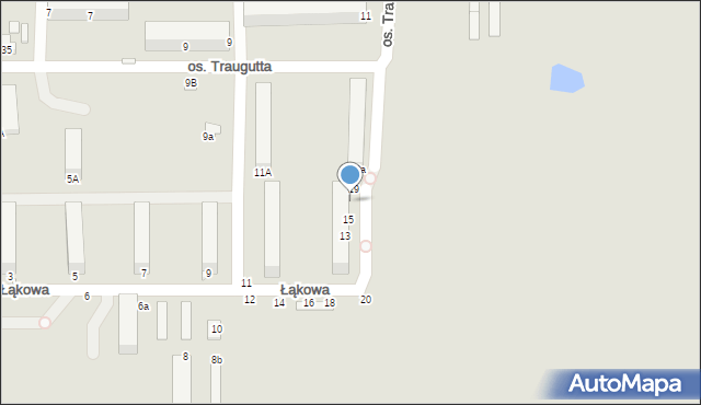 Żychlin, Łąkowa, 17, mapa Żychlin