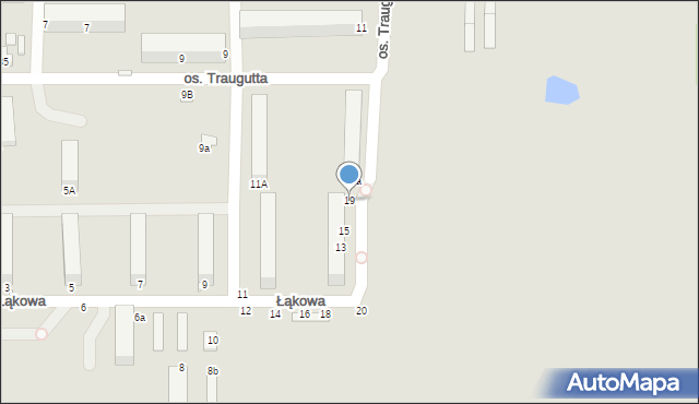 Żychlin, Łąkowa, 19, mapa Żychlin