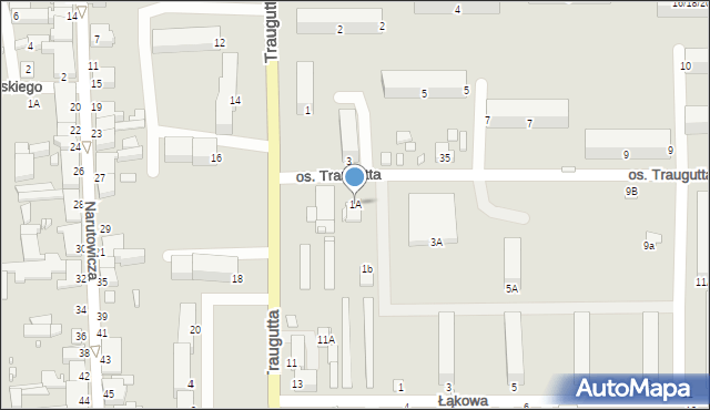 Żychlin, Łąkowa, 1A, mapa Żychlin