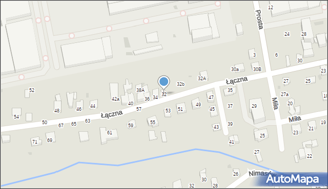 Żywiec, Łączna, 32, mapa Żywiec