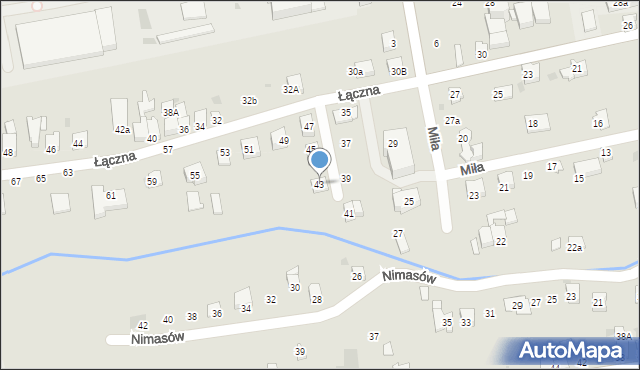 Żywiec, Łączna, 43, mapa Żywiec