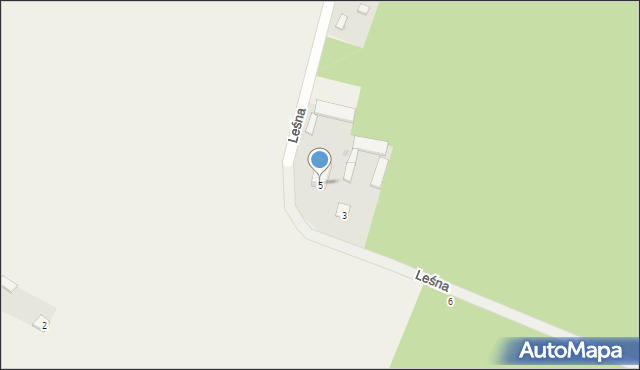 Abramów, Leśna, 5, mapa Abramów