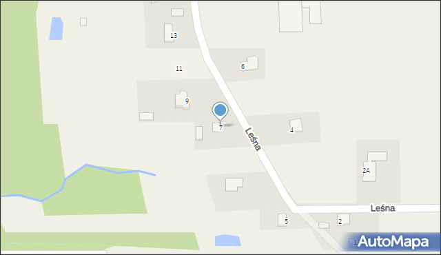 Adamów, Leśna, 7, mapa Adamów