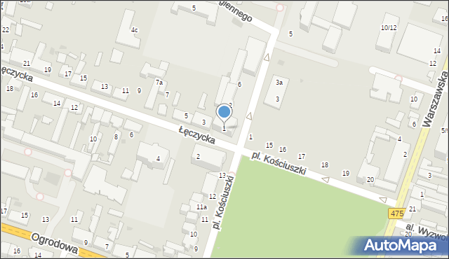 Aleksandrów Łódzki, Łęczycka, 1, mapa Aleksandrów Łódzki