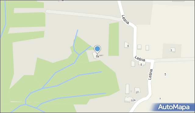 Alwernia, Leśna, 6a, mapa Alwernia