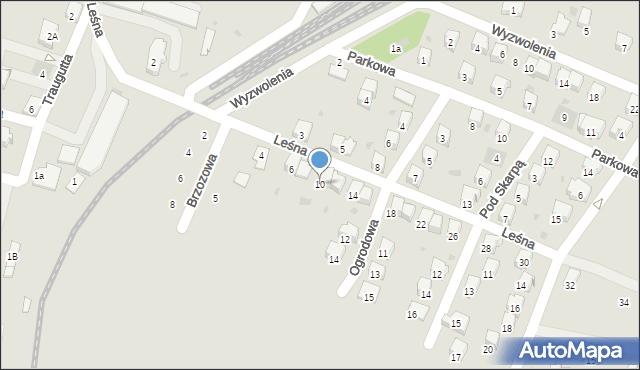 Andrychów, Leśna, 10, mapa Andrychów