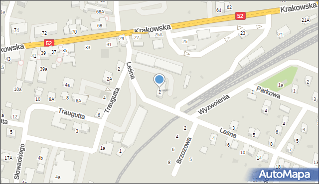 Andrychów, Leśna, 2, mapa Andrychów
