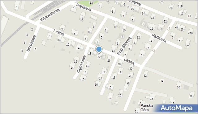Andrychów, Leśna, 22, mapa Andrychów