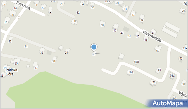Andrychów, Leśna, 27, mapa Andrychów