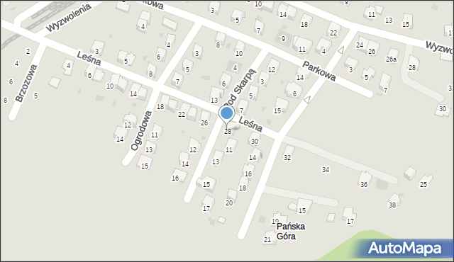 Andrychów, Leśna, 28, mapa Andrychów