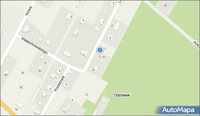 Antonie, Leśna, 2, mapa Antonie