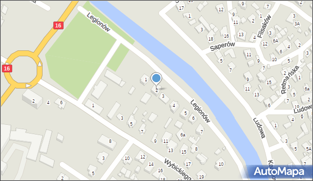 Augustów, Legionów, 2, mapa Augustów