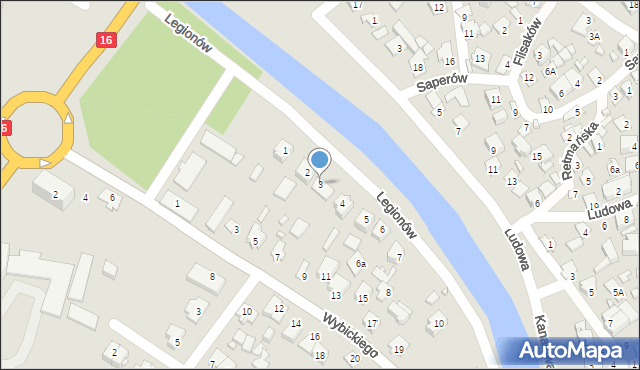 Augustów, Legionów, 3, mapa Augustów