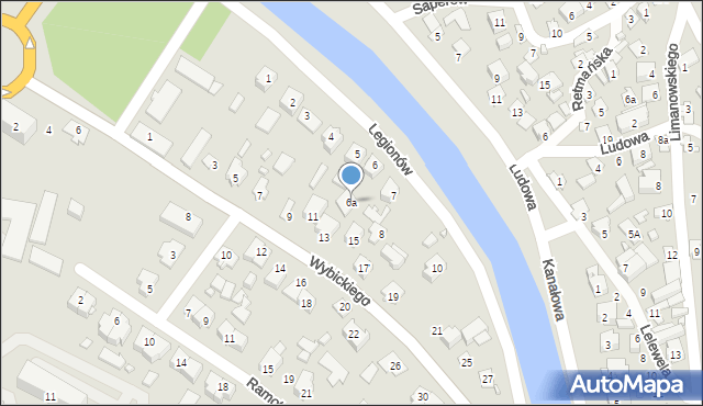 Augustów, Legionów, 6a, mapa Augustów
