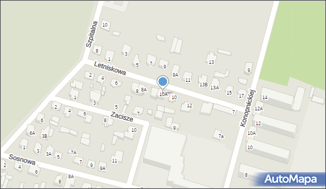 Augustów, Letniskowa, 10A, mapa Augustów