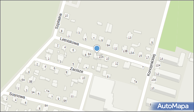 Augustów, Letniskowa, 8B, mapa Augustów