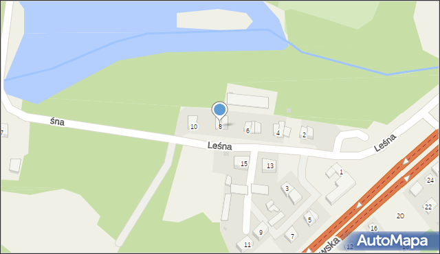 Babsk, Leśna, 8, mapa Babsk