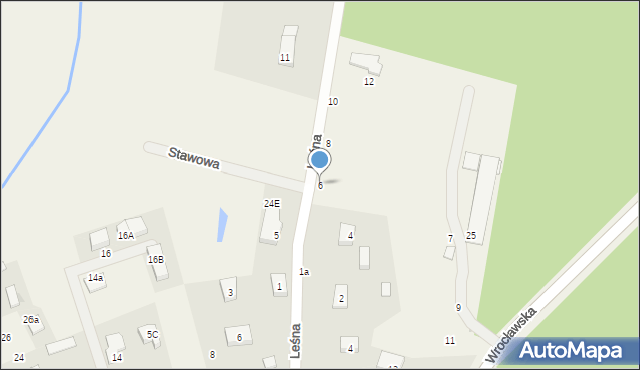 Bąków, Leśna, 6, mapa Bąków