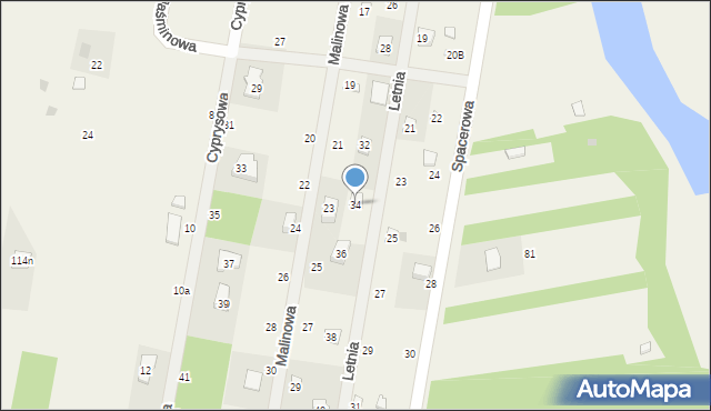 Barkowice, Letnia, 34, mapa Barkowice